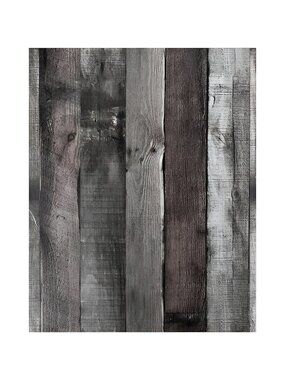 Natural Wood-Dark Grey Wood Contact Paper Peel and Stick Wallpaper 17.8”x 80"